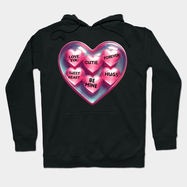 Valentine's Day Hearts Hoodie by Graceful Designs